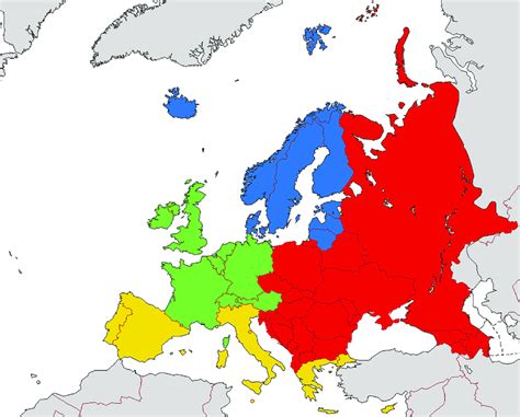 European Subregions Defined By Eurovoc Blue Northern Europe