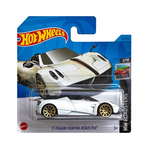 Masinuta Metalica Hot Wheels 17 Pagani Huayra Roadster 1 64 Alb