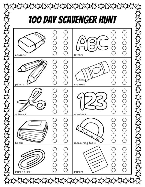 100 Days of School Worksheets and Printable Activities - In The ...