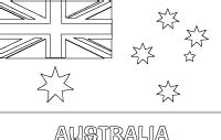 Australia Flag Printable Colouring Page