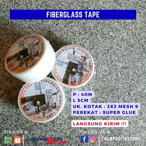 Jual Lakban Kasa Isolasi Gypsum 2 Inch 5cm Fiba Tape Fiber Mesh