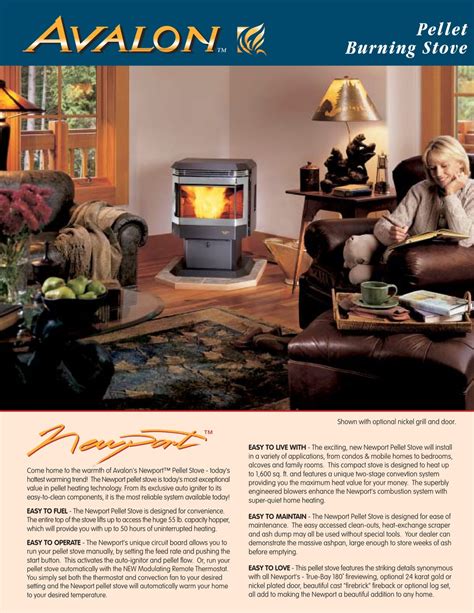 Avalon Stoves Pellet Pellet Burning Stove Specifications Pdf Download