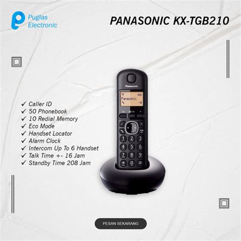 Jual Telepon Wireless Panasonic KX TGB210 Telephone Rumah Kantor KX