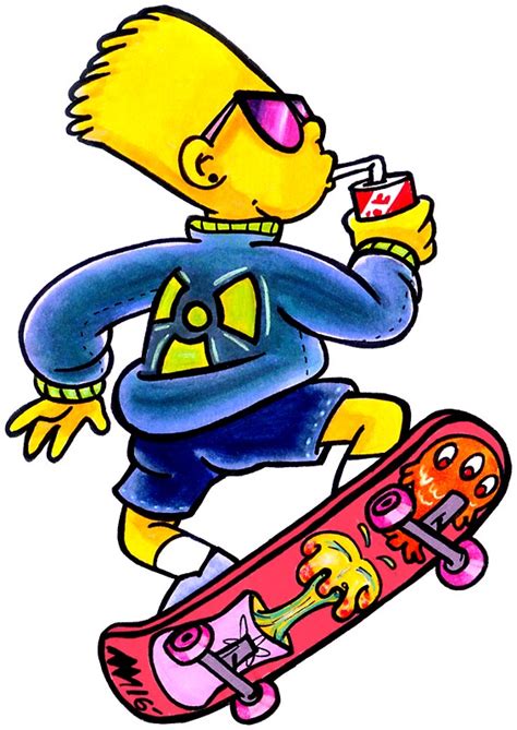 Bart Simpson Skateboard: Stickers | Redbubble