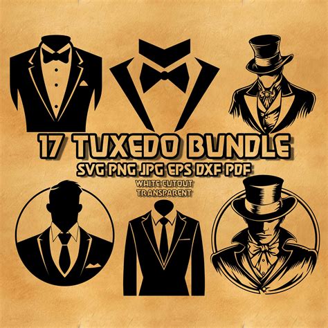 Tuxedo Svg Bundle Gentleman Svg Bundle Bow Tie Svg Tuxedo Clipart