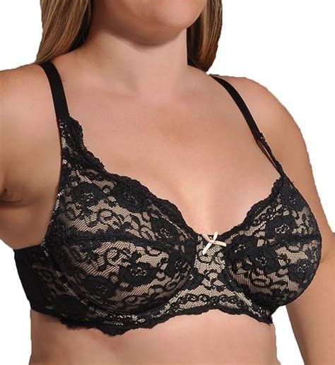 Leading Lady Women S Plus Size Lace Underwire Bra Black Nude 44b At Amazon Women’s Clothing