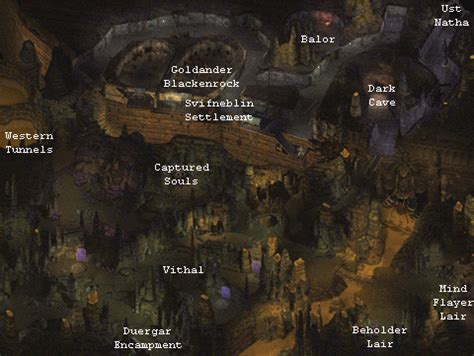 Mike's RPG Center - Baldur's Gate II - Maps - The Underdark