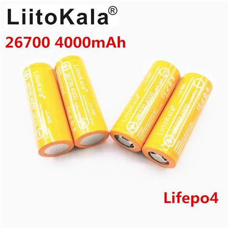 LiitoKala Lii 40E3 2V 26700 4000mAh Lifepo4 충전식 배터리 26650 대신 태양 광 경고등