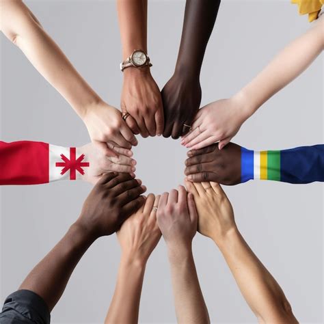 Different Cultures Holding Hands