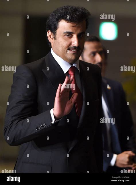 Qatars Emir Sheikh Tamim Bin Hamad Al Thani Arrives For The Talk With