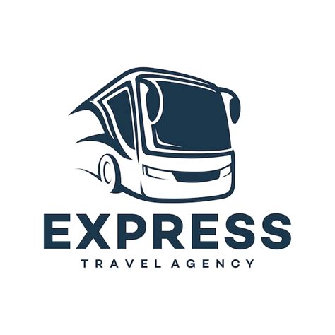 Logotipo De Ilustração De ônibus De Viagem Em Fundo Claro Vetor Premium