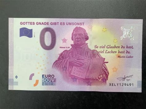 Null Euro Souvenir Schein Gottes Gnade Gibt Es Umsonst