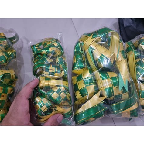 Jual Ketupat Pita Jepang List Emas Hiasan Ketupat Ketupat Lebaran