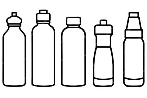 Premium Vector Water Bottle Line Art Illustration Simple Elegant