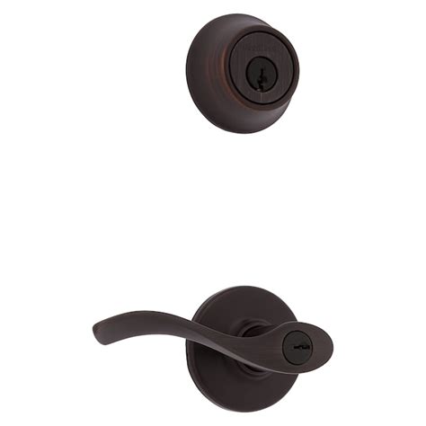 Kwikset Balboa Venetian Bronze Single Deadbolt Exterior Keyed Entry Door Handle With Combo Pack