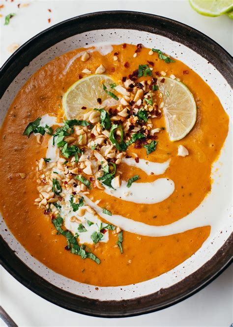 Thai Spiced Sweet Potato Coconut Soup So Vegan