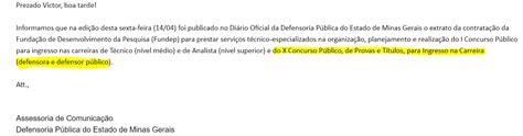 Concurso DPE MG extrato de contrato a Fundep é publicado