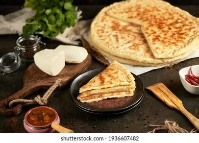 National Traditional Caucasian Cuisine Ossetian Pies Stock Photo ...