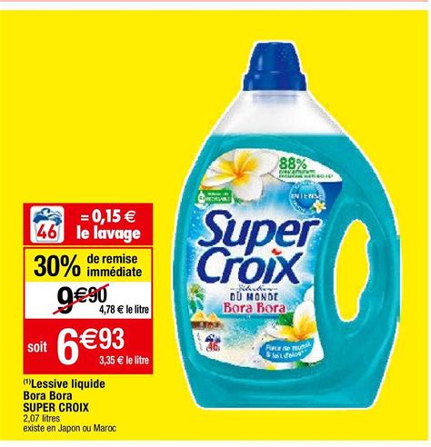 Promo Lessive Liquide Bora Bora Super Croix Chez Migros France