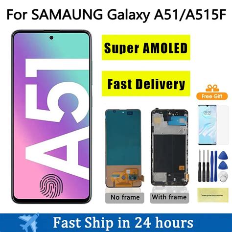 Super-AMOLED-pour-Samsung-A51-cran-LCD-pour-Samsung-A51-OEM-avec-Cadre ...