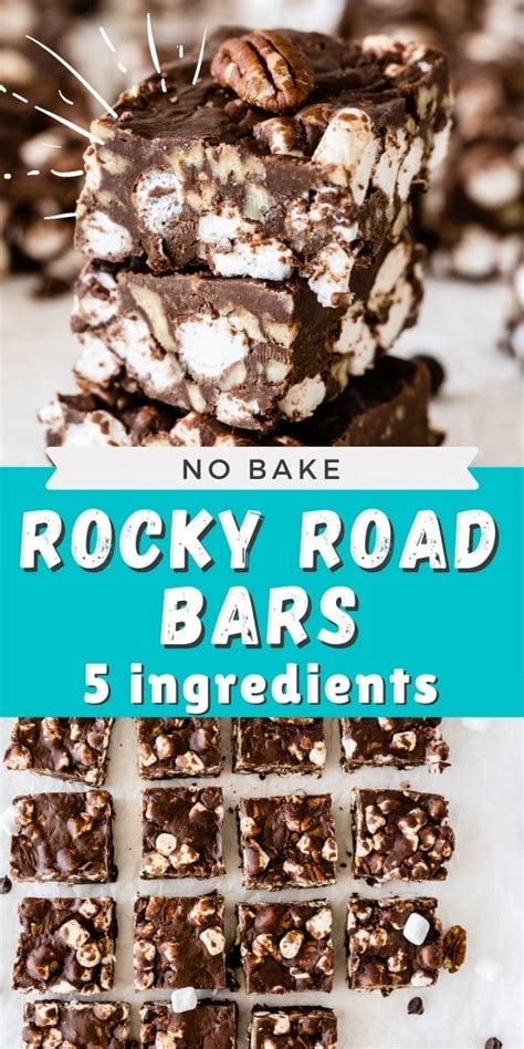 Easy Rocky Road Bars No Bake Recipe Crazy For Crust