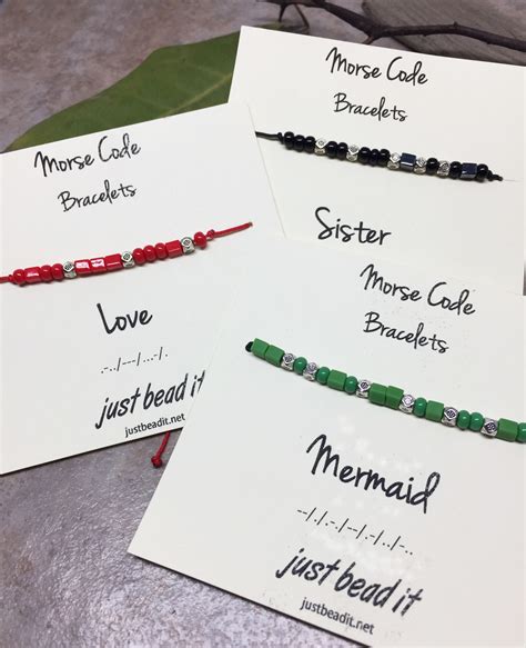 morse code bracelet  bead