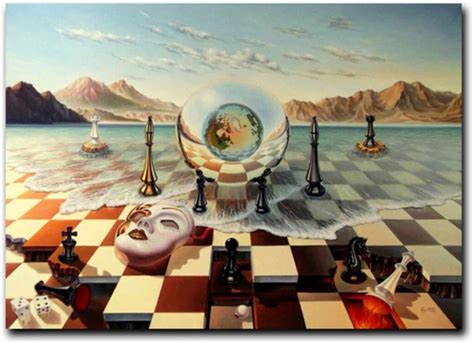 Zenda Salvador Dali Wall Art Dal Chess Mask On The Sea Framed Painting