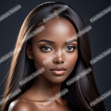 Dark Skin Skinned Black Model Prompt Freestyle Designs