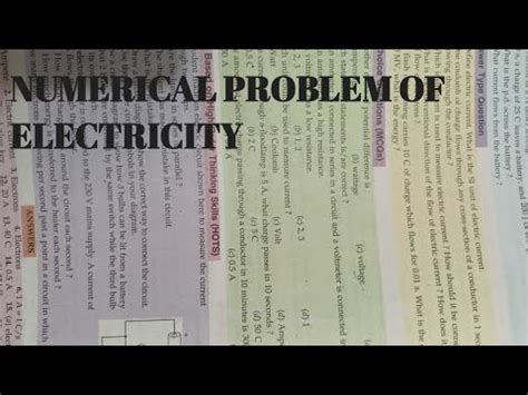 Class Electricity Numerical Chemistry Class Oneshorts