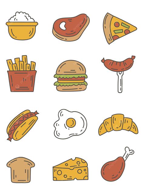 gambar makanan kartun png vektor psd  clipart  background