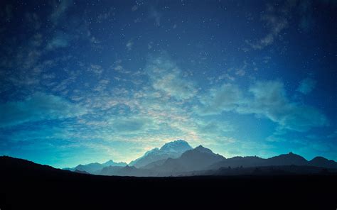 3840x2160 Resolution Silhouette Photo Of Mountains Under Blue Sky And