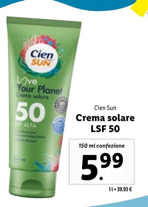 Offerta Cien Sun Crema Solare Lsf Ml Di Lidl