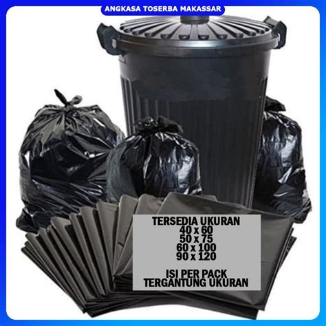 Jual Kantong Plastik Sampah Kresek Sampah Warna Hitam Praktis Trash Bag