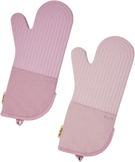 Amazon Hot Mitts Premium Silicone Cotton Twill Oven Mitts Machine Washable Set Of 2