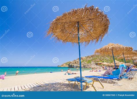 relax  vai beach  crete greece editorial image image  people
