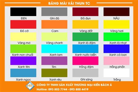 Bảng màu vải và tổng hợp các loại vải may mặc trên thị trường hiện nay