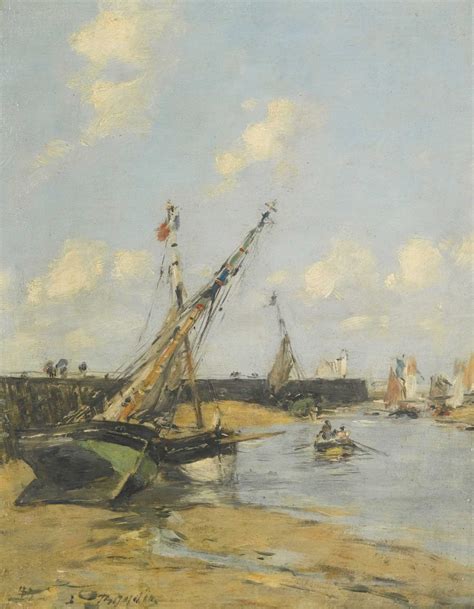 Eugene Boudin Trouville La Jetee Maree Basse