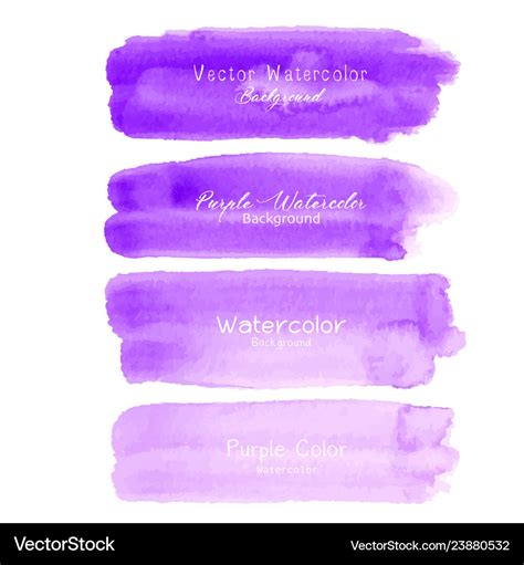 Purple Brush Stroke Watercolor Royalty Free Vector Image