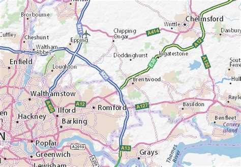 mapa michelin south weald plan south weald viamichelin