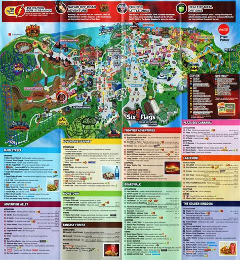 Great Adventure History 2016 Theme Park Map