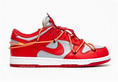 Off White Nike Dunk Low University Red Release Info Sneakernews