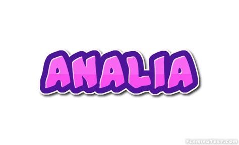 Analia Logo | Free Name Design Tool from Flaming Text