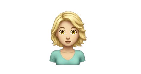 Caucasian Girl Short Blonde Air Emojihi Generate Emoji With Ai