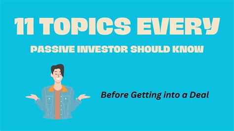 11 Topics Every Real Estate Passive Investor Should Ask Before They