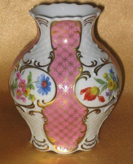 Elegant Geschwungene Vase Lindner Kueps Bavaria Porzellan Rheingold