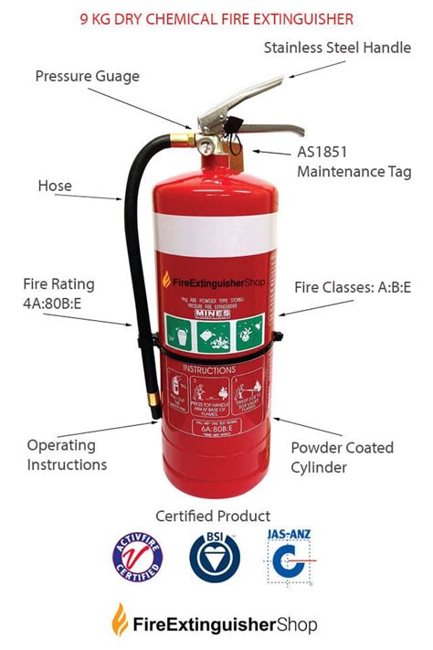 Buy 9kg Dry Chemical Fire Extinguishers Lowest Prices