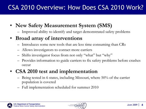 PPT - Comprehensive Safety Analysis (CSA) 2010 Overview and Oversize/Overweight Discussion June ...