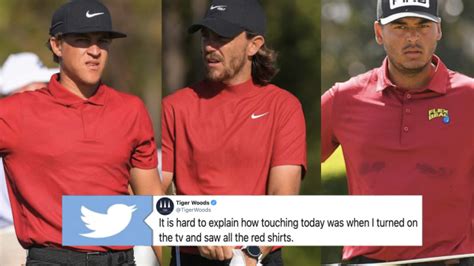 Tiger Woods responds to golfers wearing his iconic red shirt to show ...