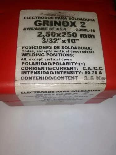 Electrodo De Acero Inoxidable Grinox 2 MercadoLibre