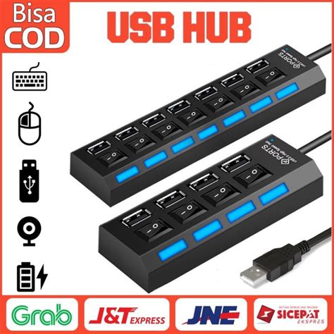 Usb Hub Saklar 4 Port On Off High Speed Lazada Indonesia